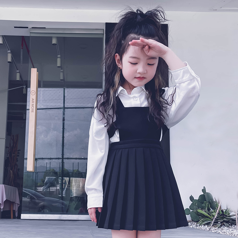 冷大娘定制风格背带亲子款连衣裙