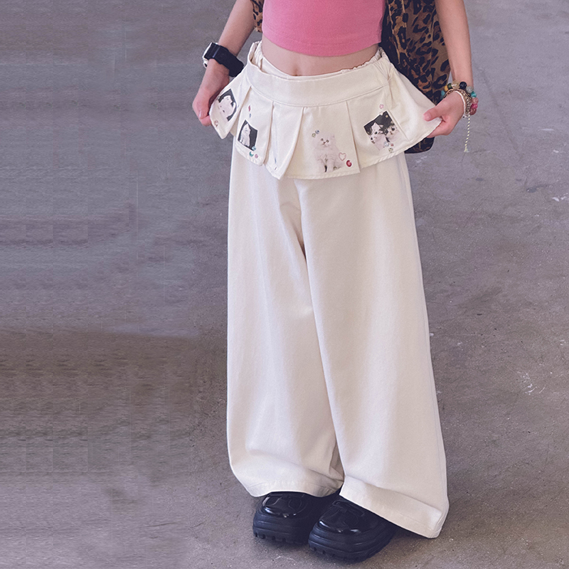 冷大娘纯棉休闲宽松运动裤