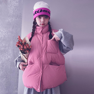 冷大娘定制男女儿童羽绒马甲背心秋冬保暖白鸭绒学生羽绒服亲子款