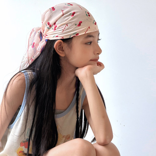 冷大娘美式复古嘻哈百搭包头丝巾