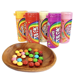 彩虹糖原果味果霉味花花果味乳酸果茶罐装30g休闲零食品儿时回忆
