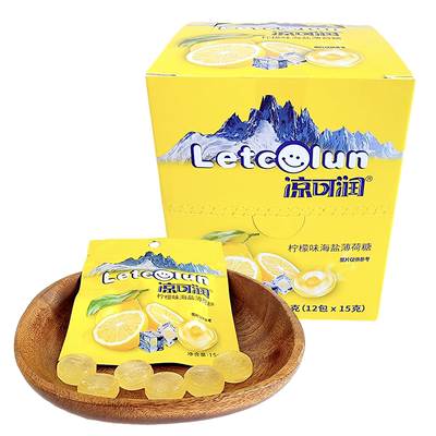百诺凉可润柠檬味海盐薄荷糖180g
