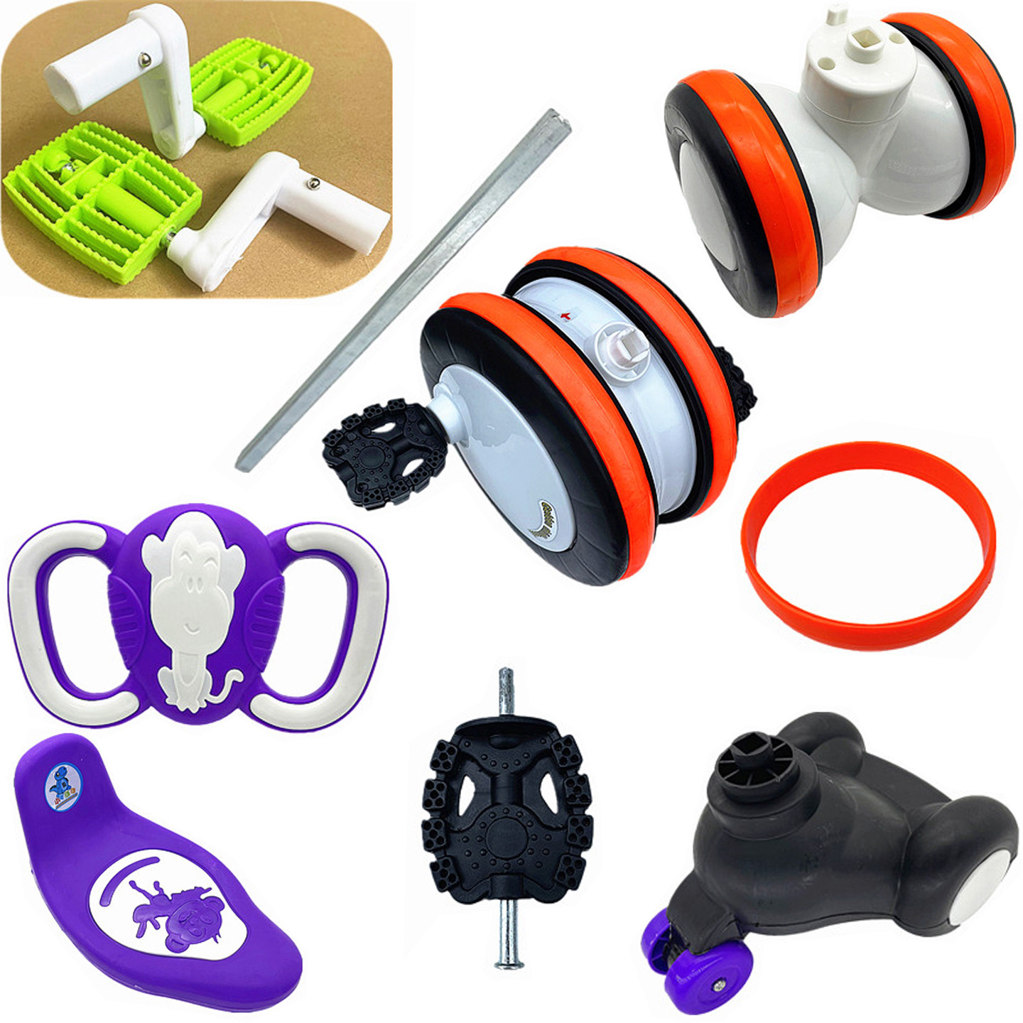 儿童滑板车配件脚踏板手推脚踏单车滑行车方向盘轮胎车座方管螺丝,玩具/童车/益智/积木/模型,童车配件,淘宝优惠券,粉丝福利购,淘宝优惠卷