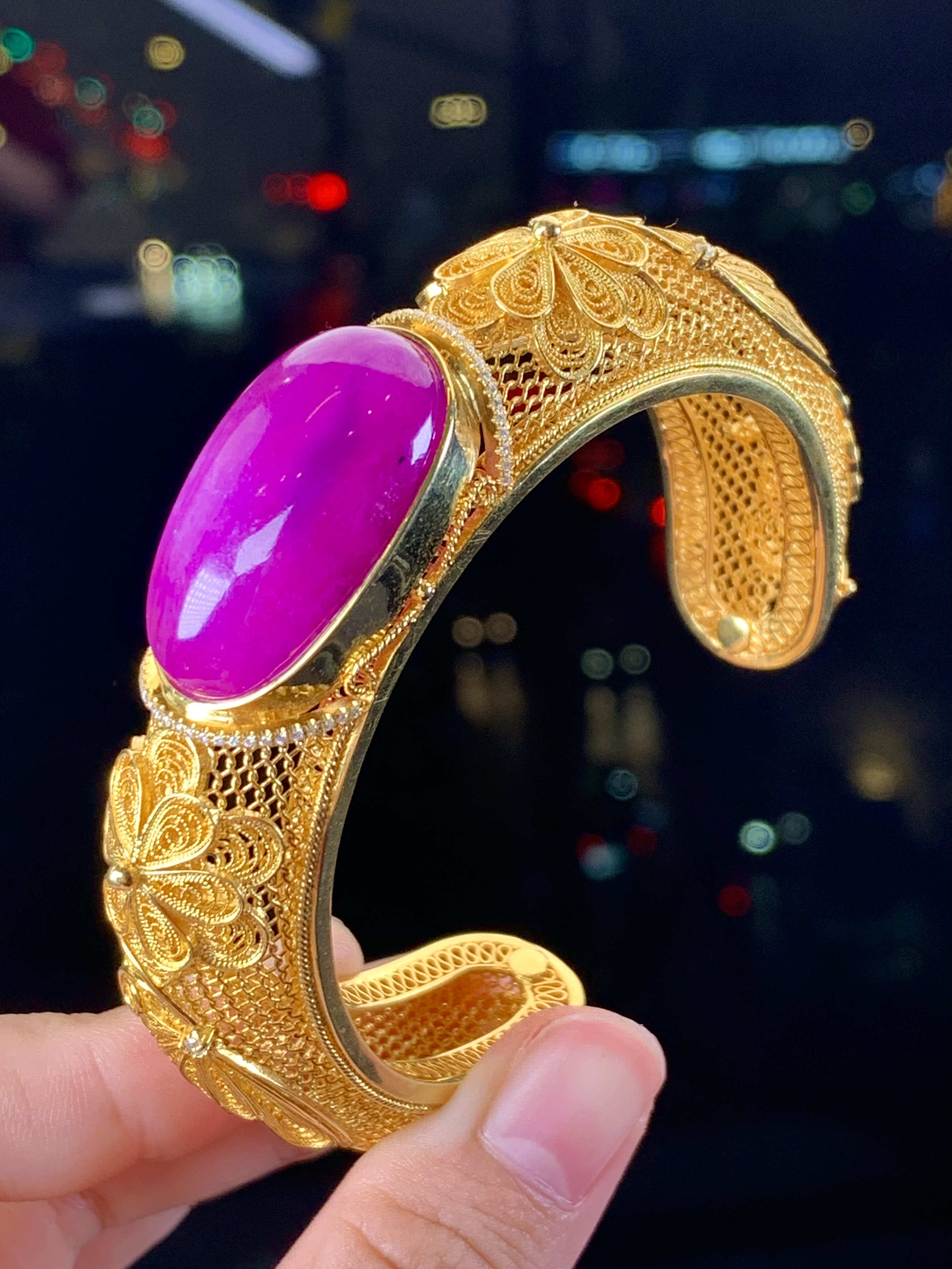 潮生石舒俱来舒俱来花丝手镯