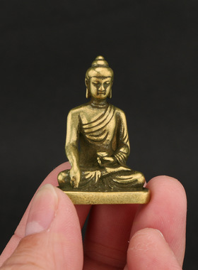 仿古黄铜平安佛像摆件家居办公