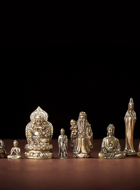 复古黄铜如来佛像观音摆件