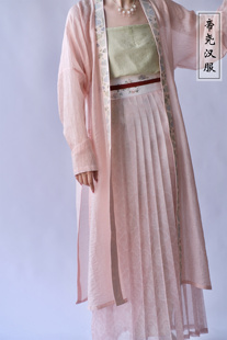 窄袖长褙子帝尧汉服直领长衫 吊带夏季宋制