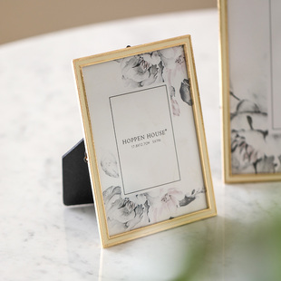 赫本家10寸相框简约细框金属相框6寸7寸装 轻奢摆件 饰摆台卧室美式