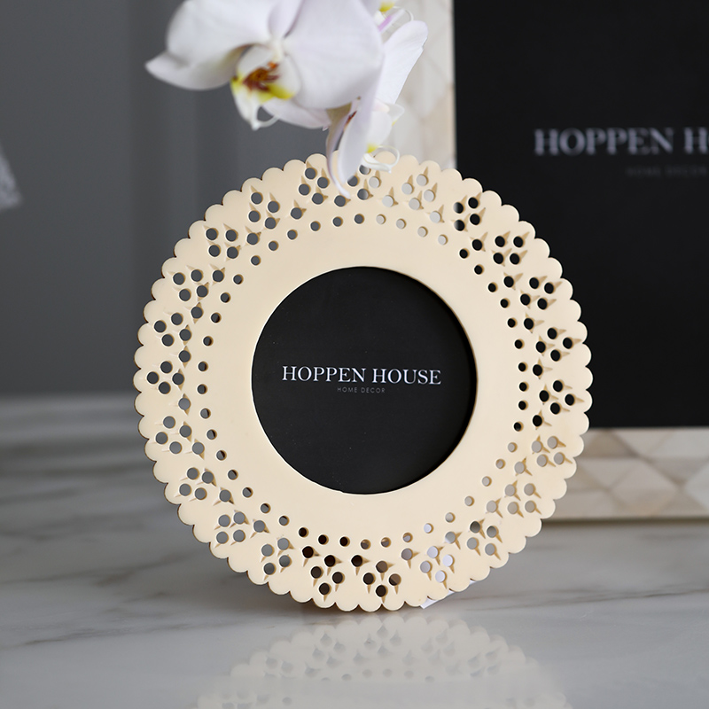 简奢牛骨相框摆件客厅茶几