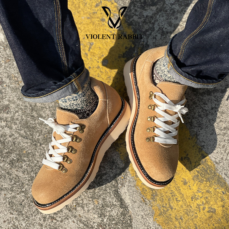 牛反绒低帮异形工装鞋