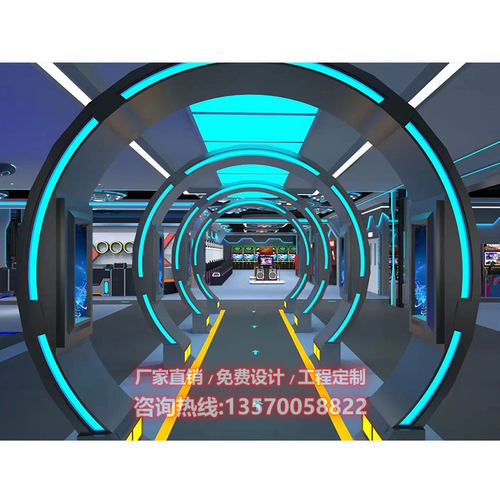 电玩城模块灯设计装饰挂件科技感装饰模块工厂电玩城门头设计装修