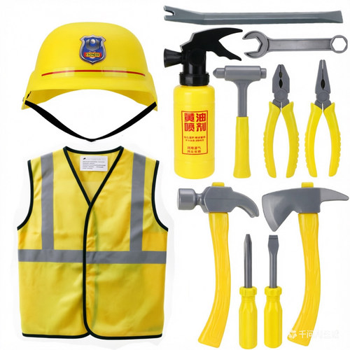 仿真玩具修理工具套装儿童头盔