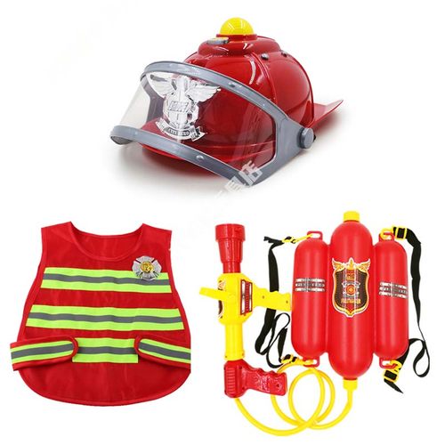 男孩儿童玩具警笛声灯光头盔消防员帽子角色扮演宝宝六一礼物女孩