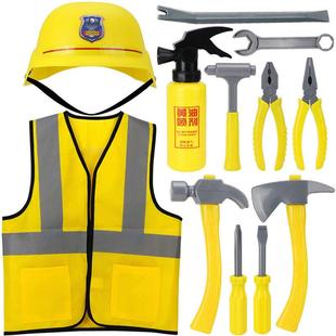 仿真玩具修理工具套装儿童头盔背心男孩螺丝刀过家家益智亲子互动