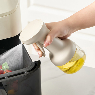 米立风物厨房家用食品级玻璃喷油瓶雾化油罐壶带过滤网加厚喷油壶