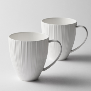 米立风物纯白水杯家用马克杯办公室喝水杯简约陶瓷杯个人专用茶杯