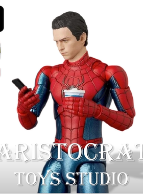 Medicom toy可动MAFEX编号262蜘蛛侠新红蓝战衣模型经典 现货