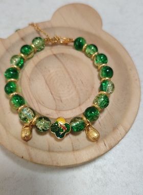 古法金手链女琉璃珠年年有鱼招财纳福原创设计轻奢高级感生日礼物