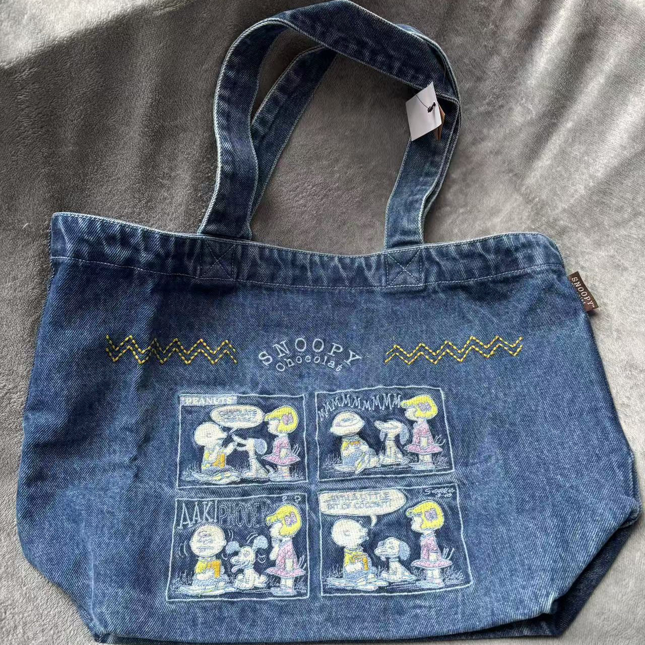 史努比Snoopy刺绣牛仔包