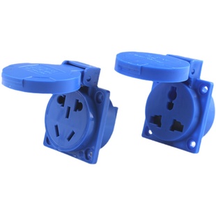 防雨插座10A英标民用塑料欧标工业插座防水IP54多功能三孔220V16A
