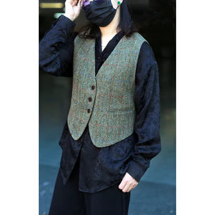 风物 款 Tweed全羊毛暖背心马甲经典 画子行山水哈里斯Harris