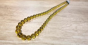 画子行山水缅甸天然琥珀项链琥珀安神 有光