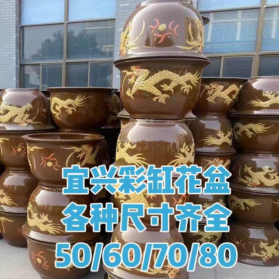 陶瓷花盆陶瓷龙盆家用种树专用盆种树植物花盆铁树花盆发财树大盆