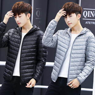 秋冬季轻薄羽绒服12岁大童13男孩14帅气16初中学生青少年潮流外套