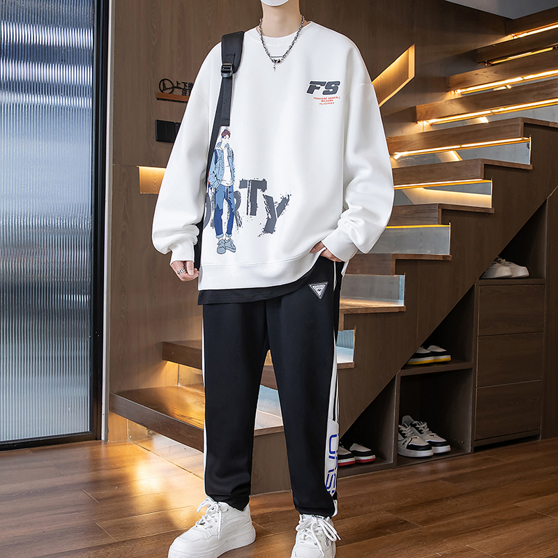 男孩秋季卫衣套装15大童长袖T恤