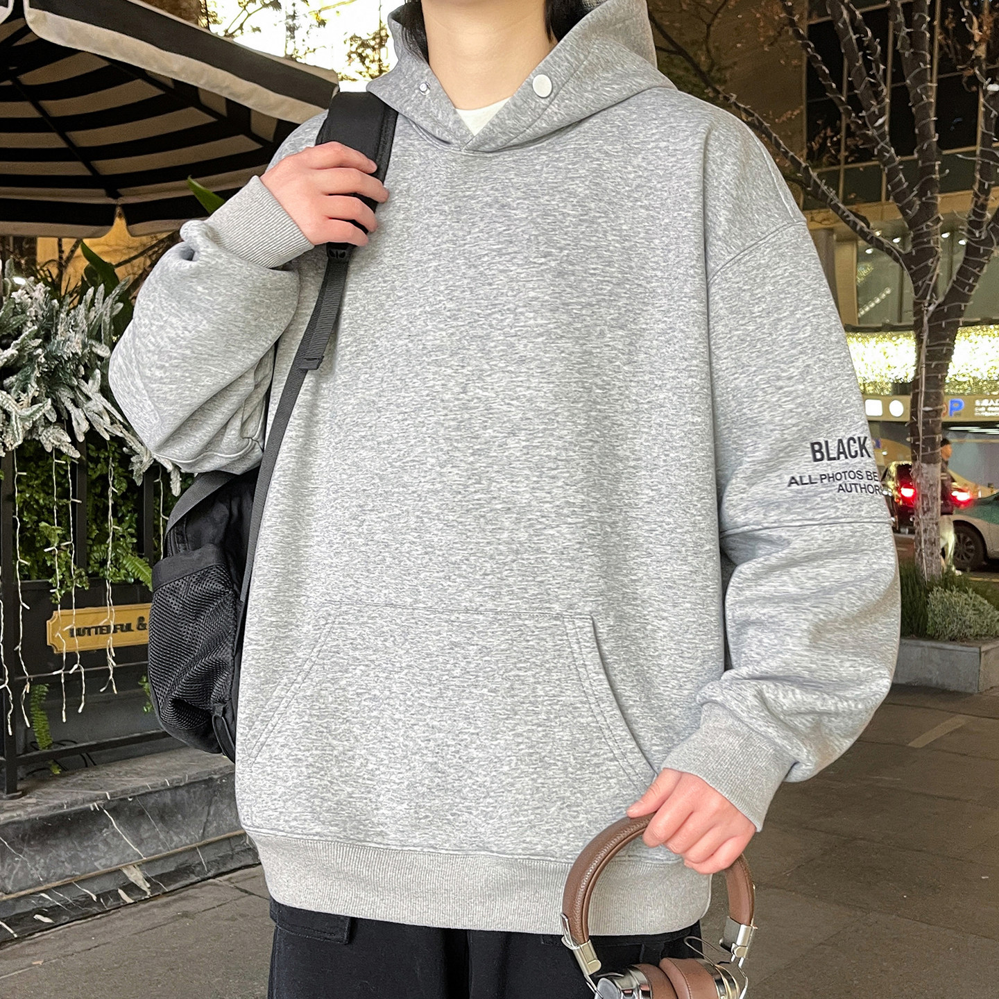 春季13青少年连帽卫衣男孩12-15岁初中学生14大童潮流宽松长袖t恤