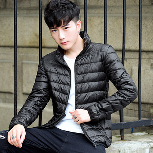 青少年潮流薄款羽绒服男孩冬季13岁初中学生15大童14轻薄鸭绒外套