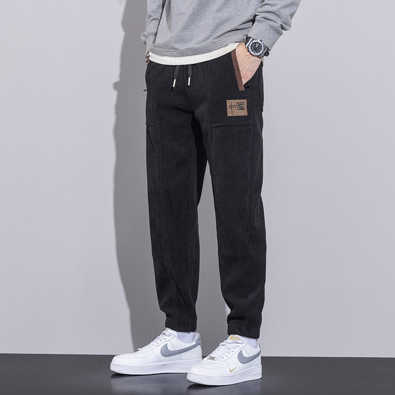 青少年13春秋季松紧腰长裤12岁男孩15初中学生14大童束脚休闲卫裤