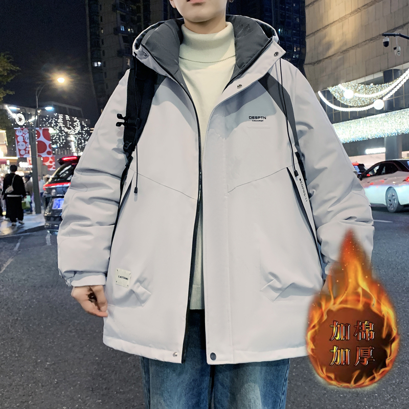 冬季青少年加厚羽绒棉服男孩棉衣