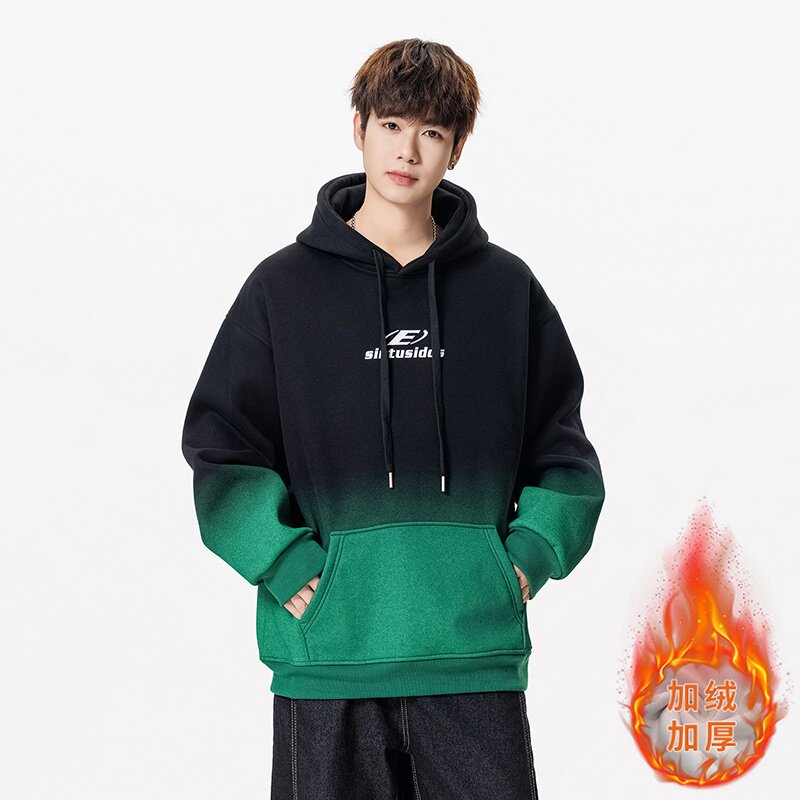 12中学生冬季潮流帅气卫衣14男孩15岁青少年大童加绒加厚长袖T恤