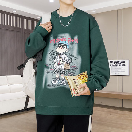 春季13青少年帅气卫衣12岁男孩高初中学生15大童14长袖T恤打底衫