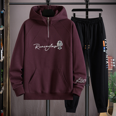 春季卫衣男孩大童帅气运动套装14