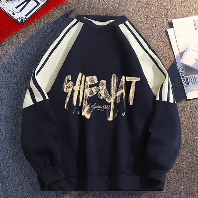 12纯棉宽松卫衣男孩潮牌长袖t恤