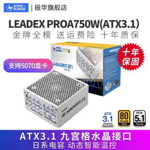 振华LEADEX 机主机机箱电源金牌atx3.1白色电源 PROA750W电脑台式