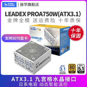 振华LEADEX PROA750W电脑台式机主机机箱电源金牌atx3.1白色电源