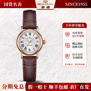 正品海鸥表经典复古简约商务休闲小玲珑女士全自动机械表女表1046