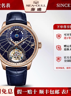 海鸥表斗转星移中华天文历法陀飞轮高端手动机械表男士腕表8843G