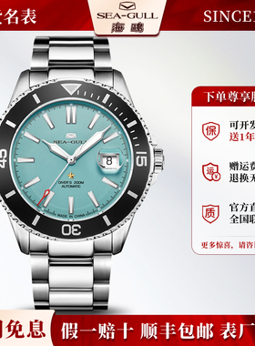 海鸥表男士运动海洋潜水防水夜光全自动机械表手表男表男款1523A
