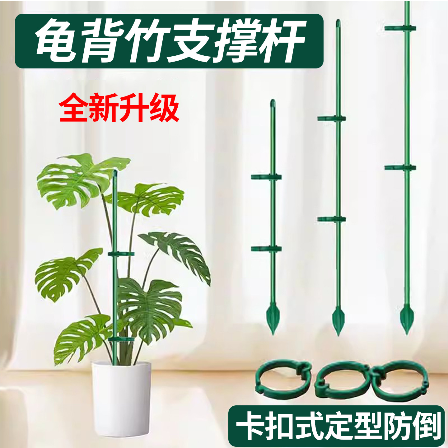 植物龟背竹支撑杆固定支架花卉金钱树天堂鸟支撑杆植物防倒伏支架