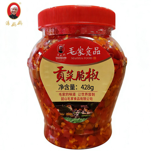 湖南特产贡菜脆椒428g毛家饭店