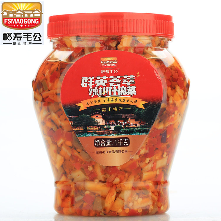 福寿毛公 群英荟萃辣椒什锦菜萝卜1千克毛公食品湖南剁椒韶山特产