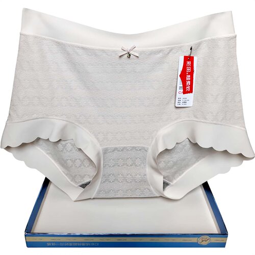 彩田蕾丝网透气高腰内裤女16236