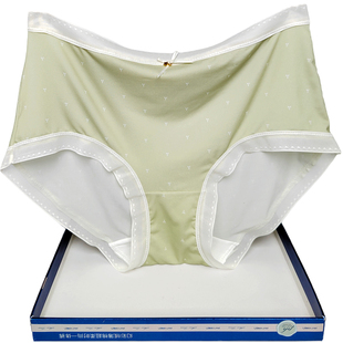 彩田内裤女丝滑柔软锦纶中腰32396高腰32397蕾丝边印花包臀茶多酚
