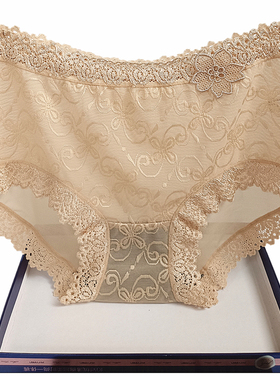 彩田内裤女中腰30136抗菌30135透气明蕾丝性感平脚夏薄舒适夏当季