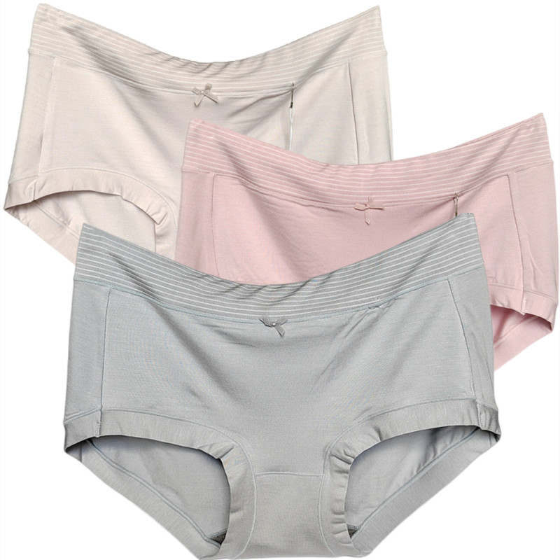 组合装彩田内裤女莫代尔棉中高腰平脚包臀石墨烯31685抑菌纯色薄