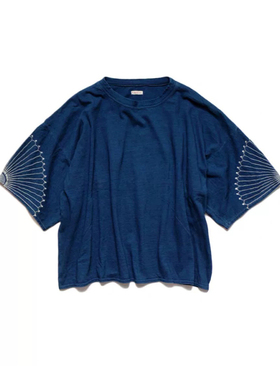 20SS KAPITAL 平田和宏 天竺棉刺绣花纹 男女同款五分袖T恤短袖